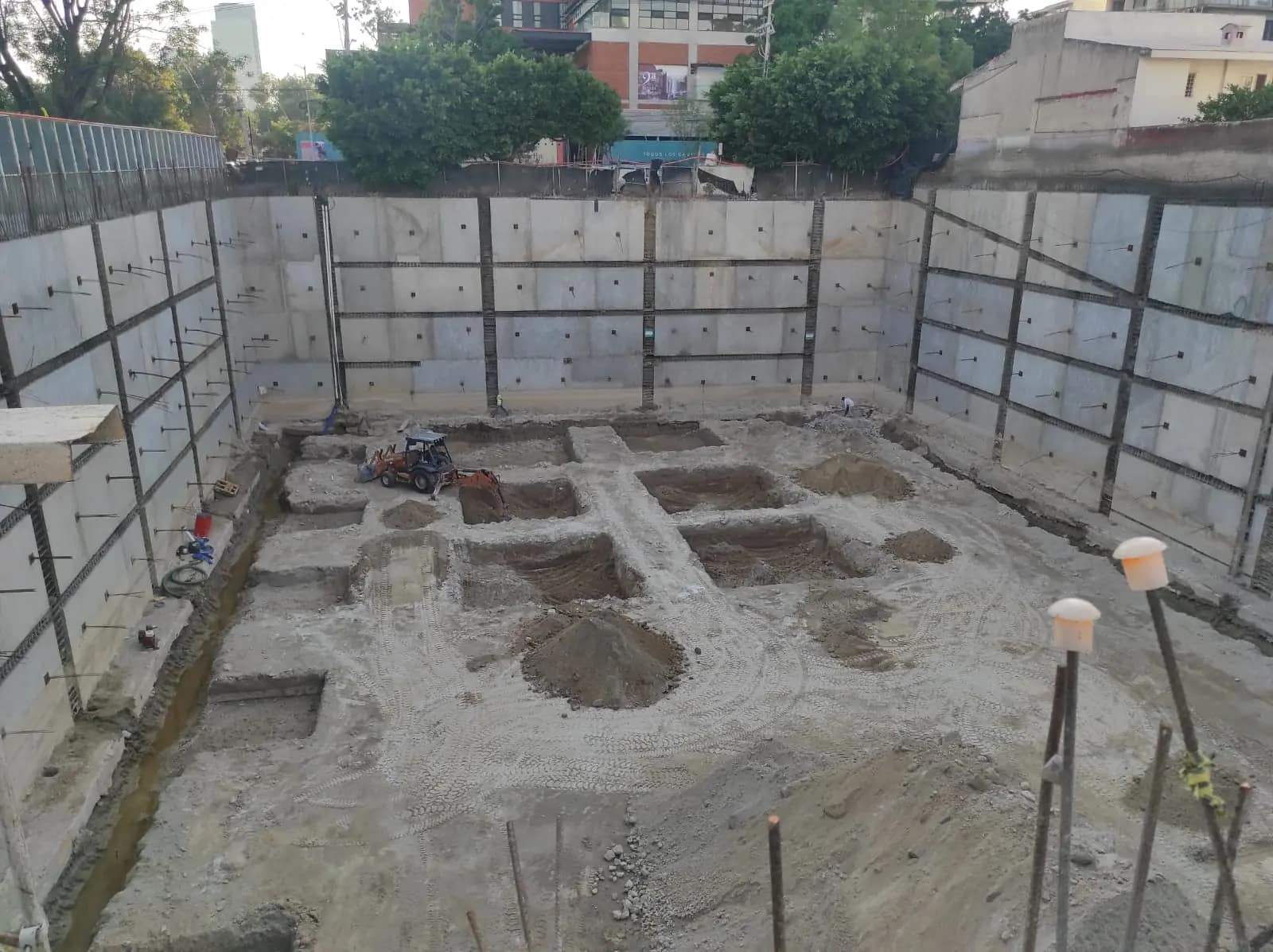 Concrete stormwater retention basin