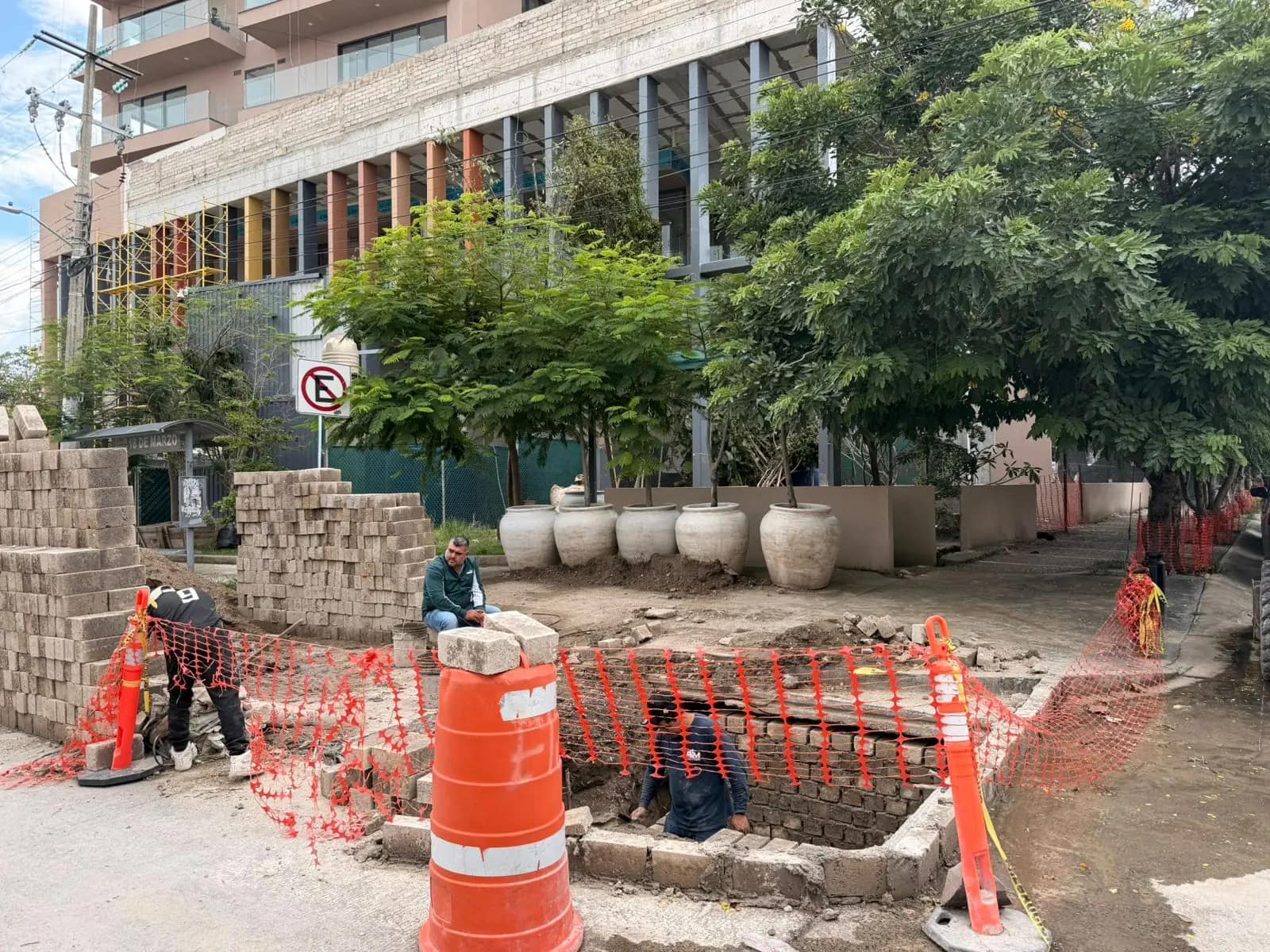 Reposición de registro en banqueta
